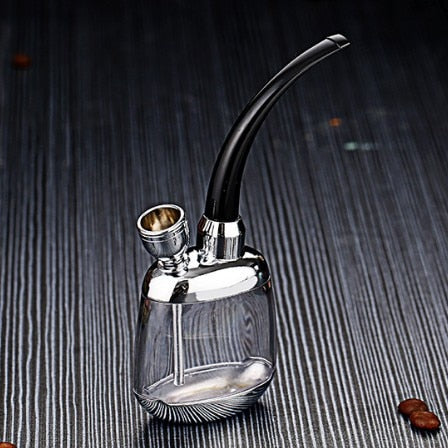 New Popular Bottle Water Pipe Portable Mini Hookah Shisha Tobacco Smoking Pipes men Gift For Health Metal Tube Cigarette Filter