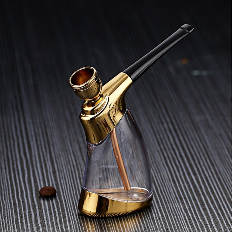 New Popular Bottle Water Pipe Portable Mini Hookah Shisha Tobacco Smoking Pipes men Gift For Health Metal Tube Cigarette Filter
