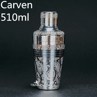 Carven Stainless Steel Cocktail Boston Bar Shaker Japanese Style