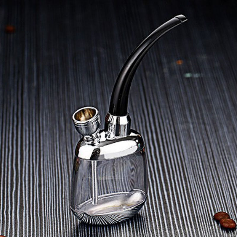 New Popular Bottle Water Pipe Portable Mini Hookah Shisha Tobacco Smoking Pipes men Gift For Health Metal Tube Cigarette Filter