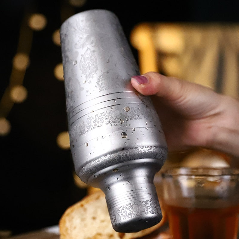 Carven Stainless Steel Cocktail Boston Bar Shaker Japanese Style