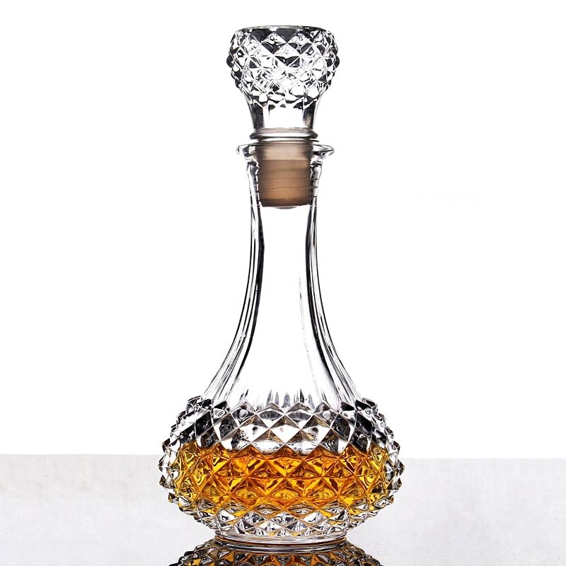 Crystal Glass Wine Red Bottle + Cups Wine Decanter Whiskey Liqour Pourer Home Bar Vodka Beer Bottle Jar Jug