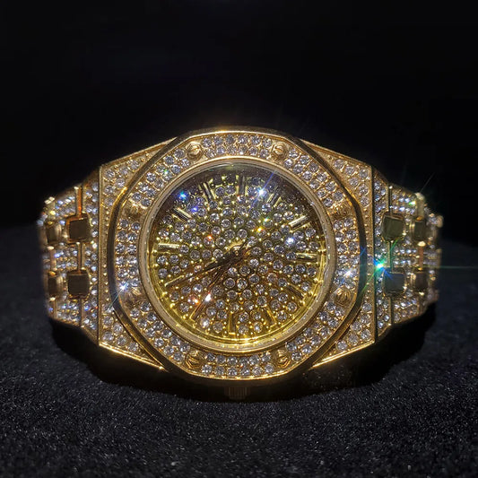 Luxury Women Watches Brand Gold Bling Diamond Women's Watches Best Selling Waterproof Ladies Watch With Gift Box