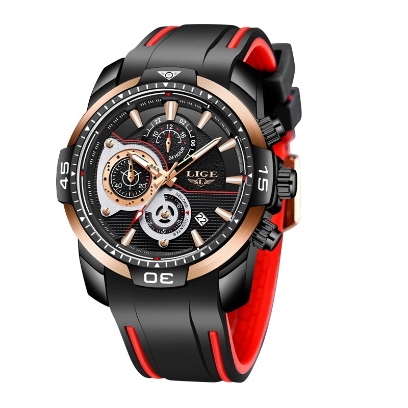 Mens Watches Top Brand Luxury Casual Leather Quartz Clock Male Sport Waterproof Watch Gold Watch for Men