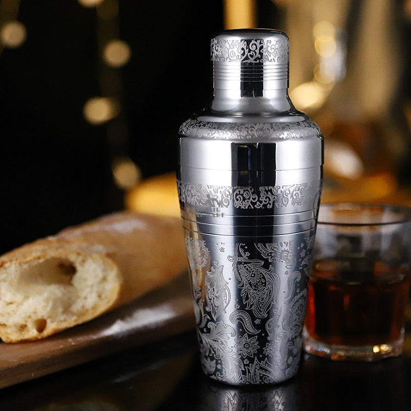 Carven Stainless Steel Cocktail Boston Bar Shaker Japanese Style