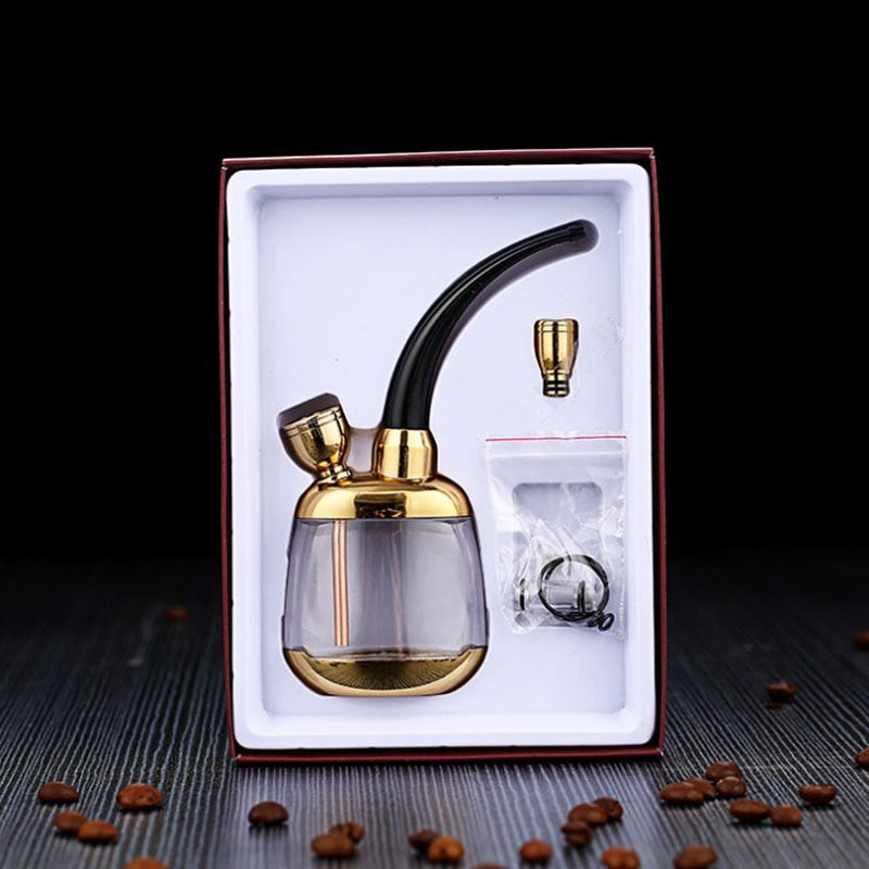 New Popular Bottle Water Pipe Portable Mini Hookah Shisha Tobacco Smoking Pipes men Gift For Health Metal Tube Cigarette Filter