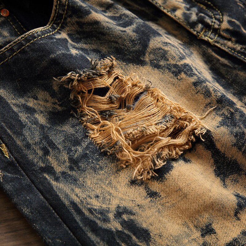 High Quality Male Straight Casual Designer Many Comfortable Men's Jeans Pants Trend Denim Trousers Splicing Jean