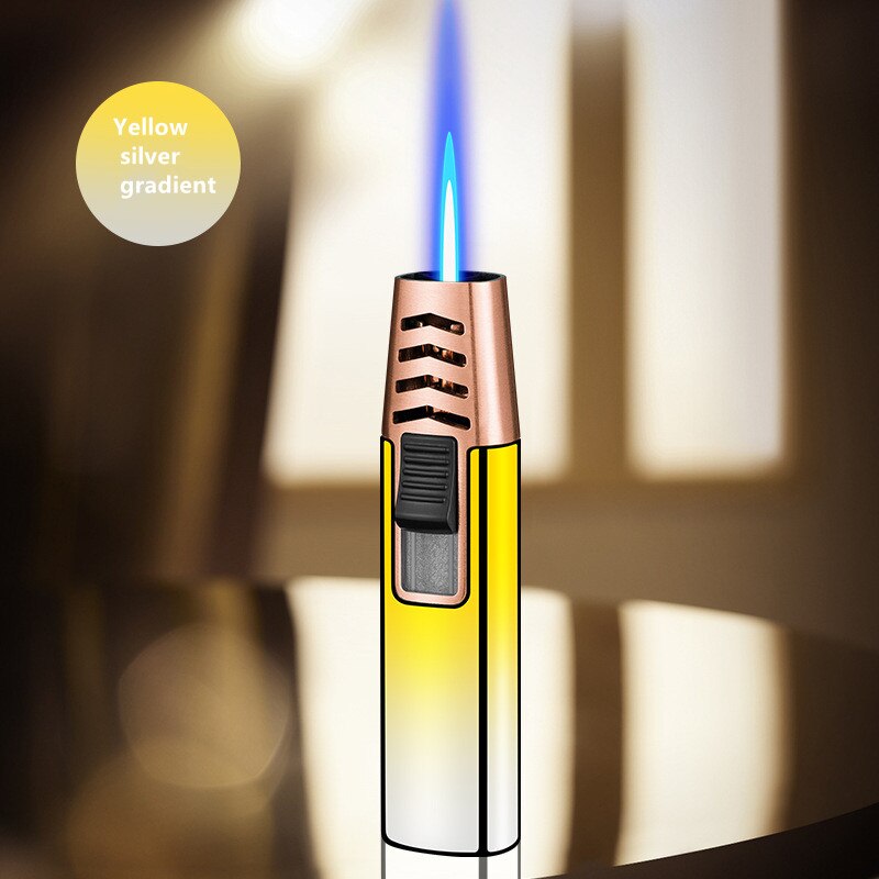 Metal Gradual Change Spray Gun Lighter Kitchen Lighter Household Small Tools Lighter BBQ Outdoor Lighter Practical Gadgets Gifts