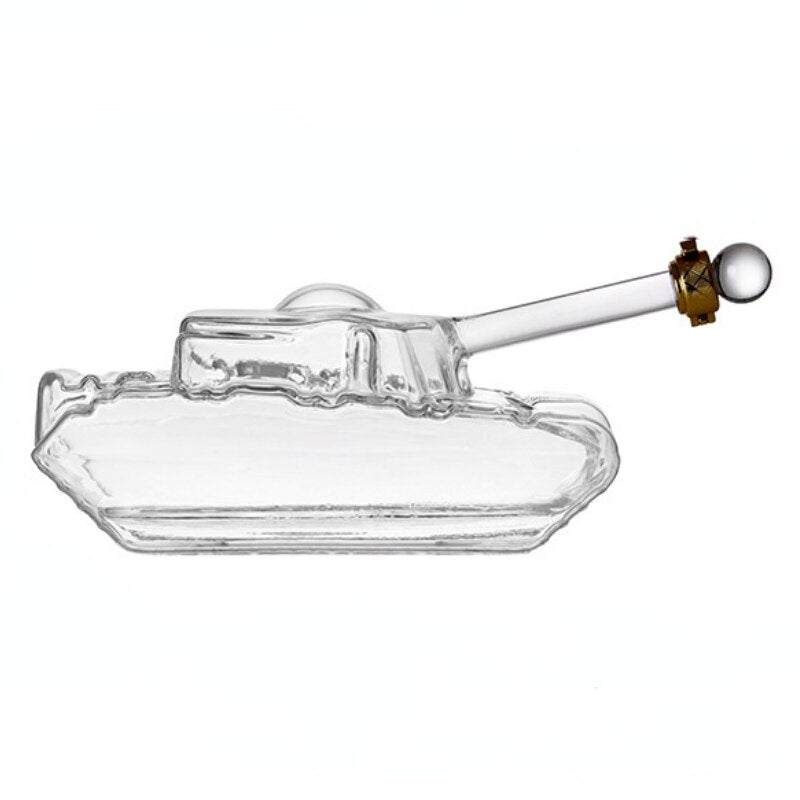 Tank Shaped Whiskey Bottle with Creative Ideas Whiskey Vodka Wine Bar Decoration