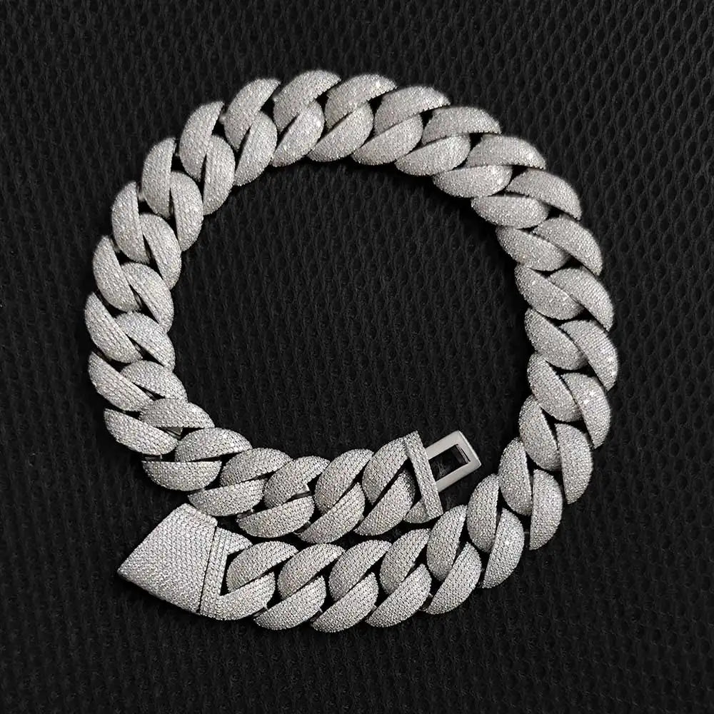 Full Iced Out Zircon 5-Row Stone Heavy And Thick Necklace 22mm Cuban Link