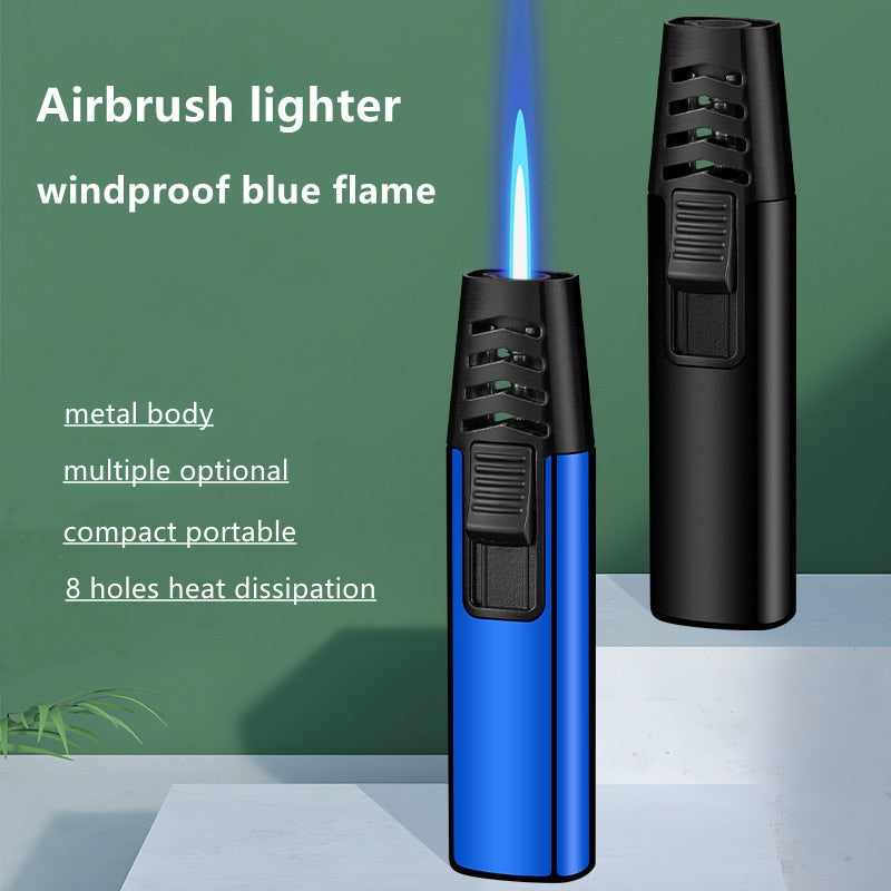 Metal Gradual Change Spray Gun Lighter Kitchen Lighter Household Small Tools Lighter BBQ Outdoor Lighter Practical Gadgets Gifts
