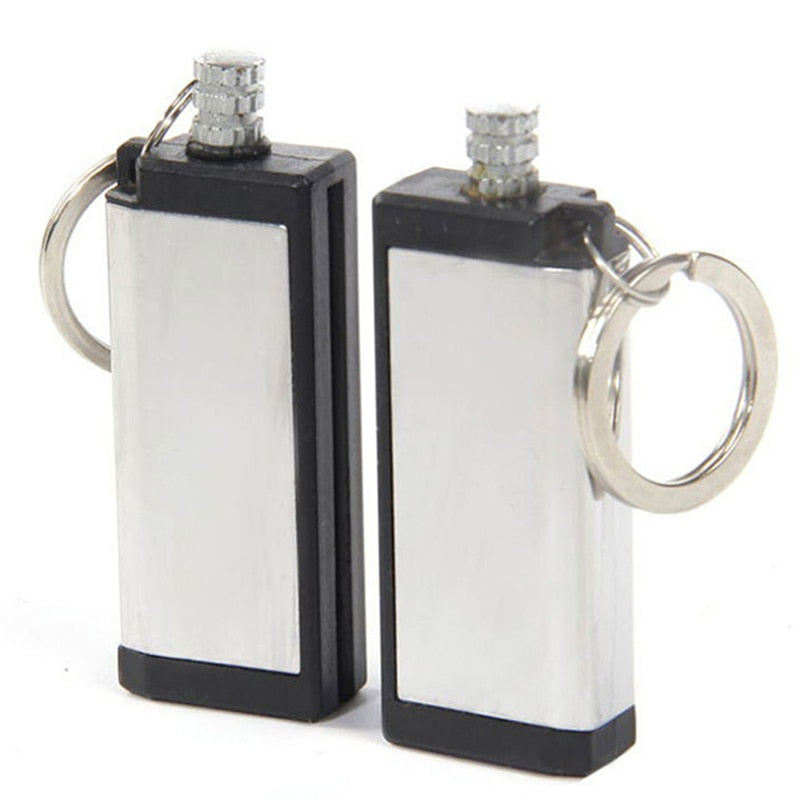 Portable Lighter Match Key Chain Waterproof Matches Stainless Steel Shell No Fuel Permanent Lighter Outdoor Survival Accessories
