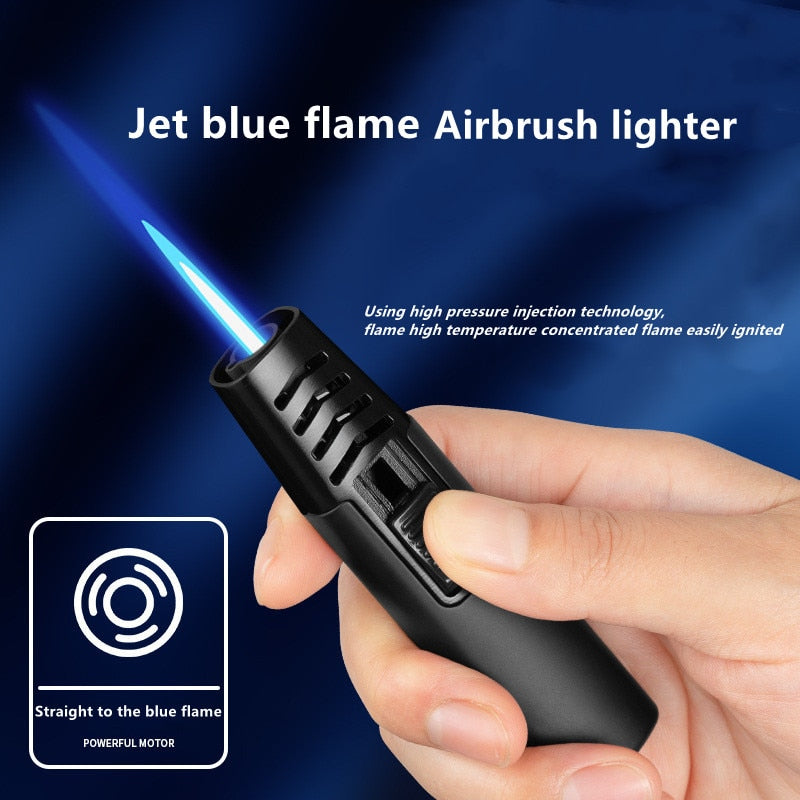 Metal Gradual Change Spray Gun Lighter Kitchen Lighter Household Small Tools Lighter BBQ Outdoor Lighter Practical Gadgets Gifts