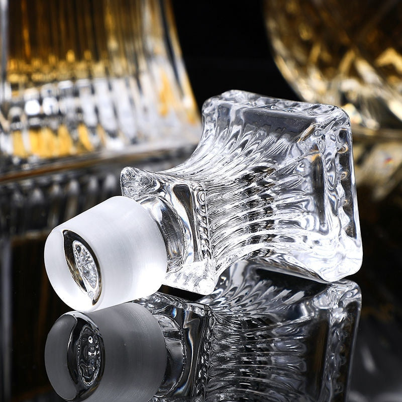 Whiskey Decanter Whiskey Bottle Crystal Glass Wine Beer Containers Glass Bottle Glass Cup Home Bar Tools Decoration
