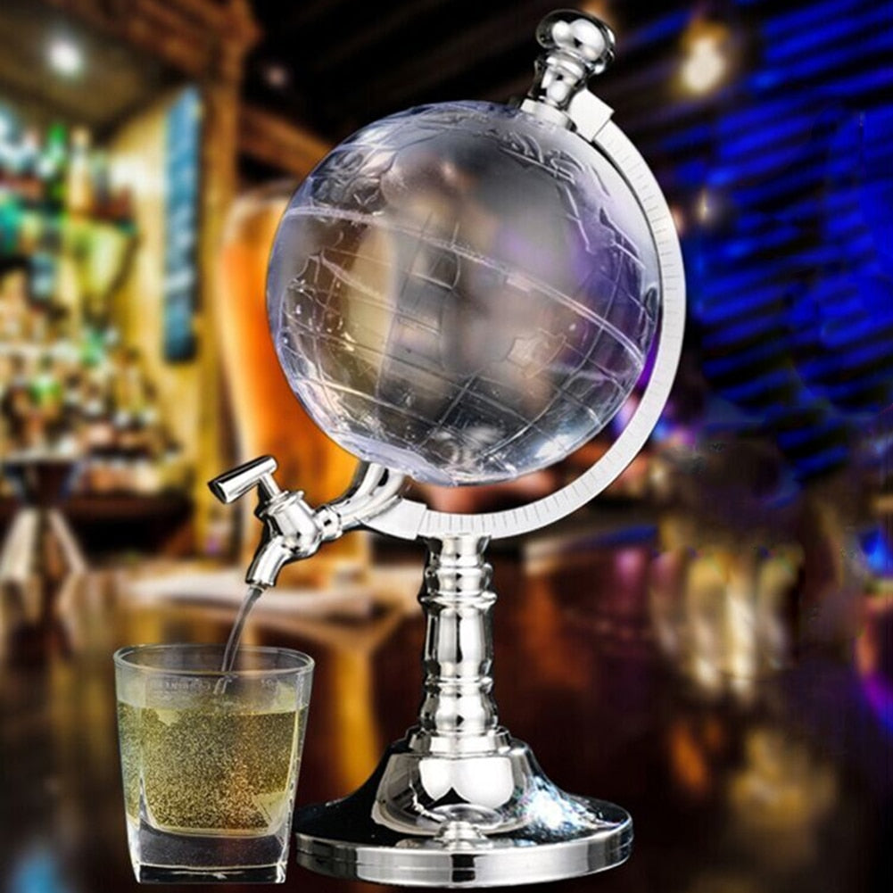 Novelty Globe Wine Whiskey Decanters Beer Liquor Dispenser Bar Drinking Liquor Dispenser Beer Beverage Water Juice Dispenser