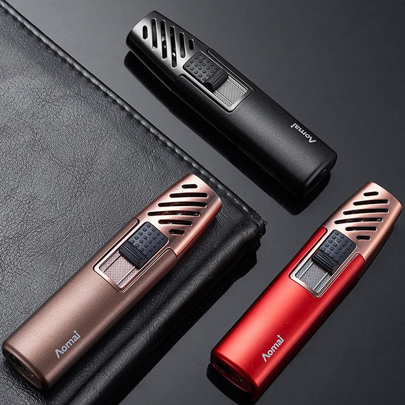 Metal Gradual Change Spray Gun Lighter Kitchen Lighter Household Small Tools Lighter BBQ Outdoor Lighter Practical Gadgets Gifts