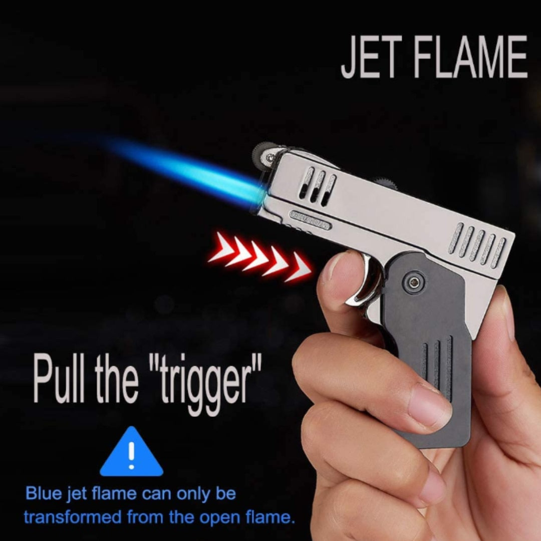 Torch Turbo Gas Lighter Gun Switchable Soft/Jet Flame Gas Lighter Butane Creative Dual Mode Lighter Men S Gadget