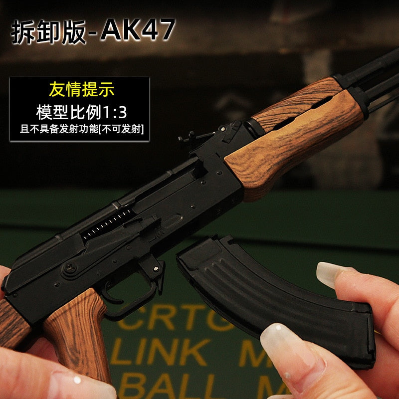 2023 1:3 Scale Glock G34 TTI Taran Tactical Alloy G17 AK47 Mini Pistol Keychain Toy Free Assembly Mini Gun Fidget Toy