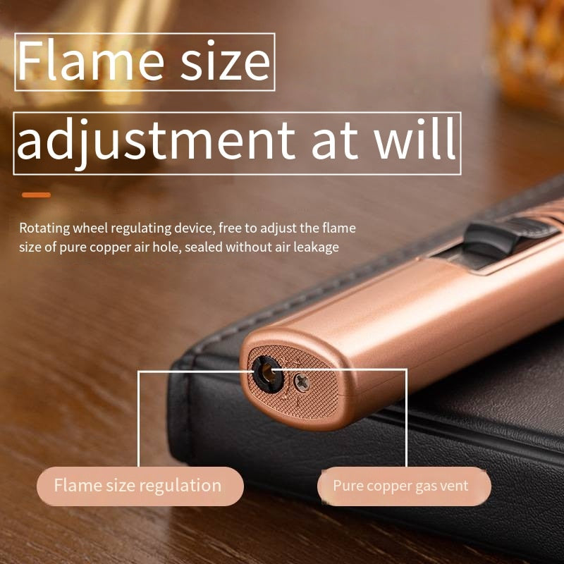 Metal Gradual Change Spray Gun Lighter Kitchen Lighter Household Small Tools Lighter BBQ Outdoor Lighter Practical Gadgets Gifts