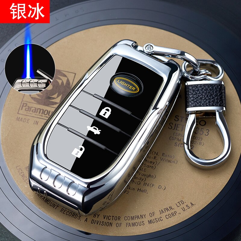 Windproof Torch Turbo Jet Lighter Butane Gas Inflated Cigar Creative Car Lighter Cigarette Metal Lighters Keychain Smoking Gift