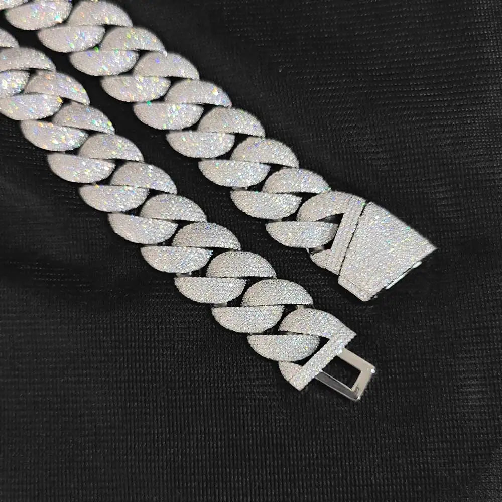 Full Iced Out Zircon 5-Row Stone Heavy And Thick Necklace 22mm Cuban Link