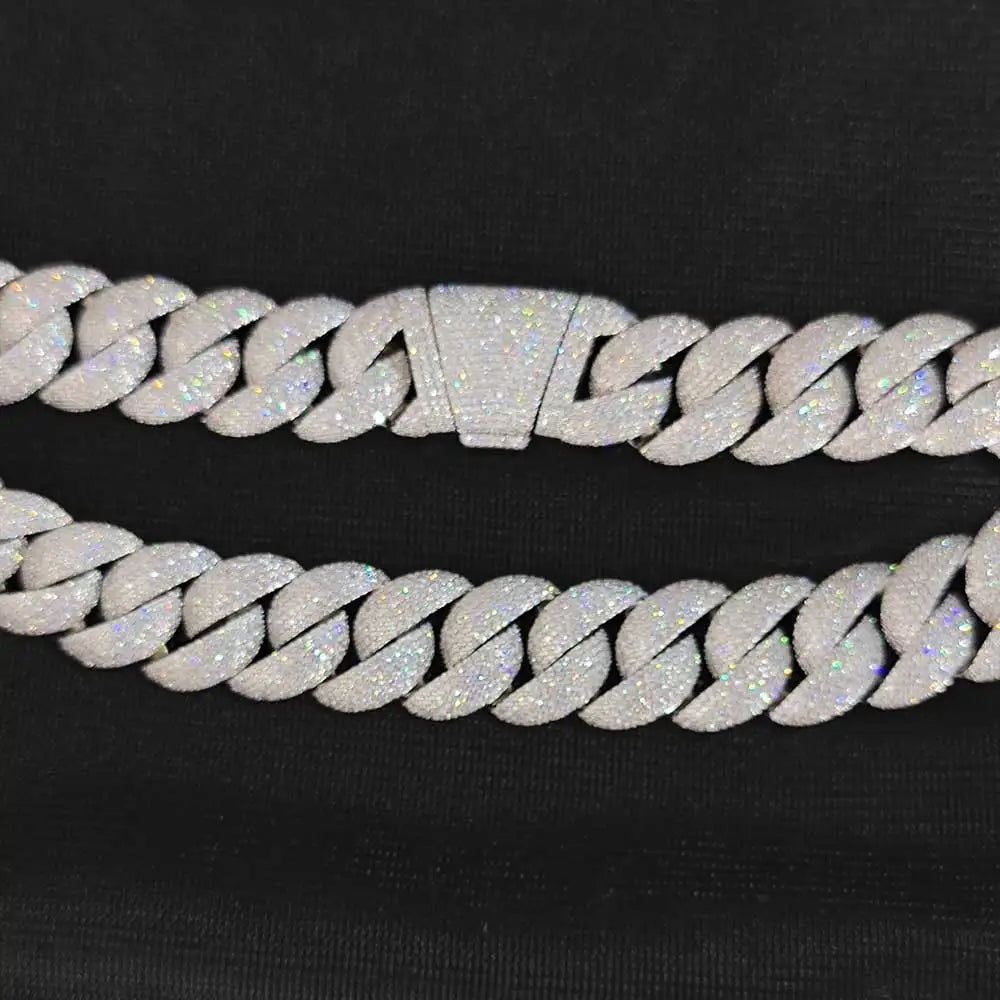 Full Iced Out Zircon 5-Row Stone Heavy And Thick Necklace 22mm Cuban Link