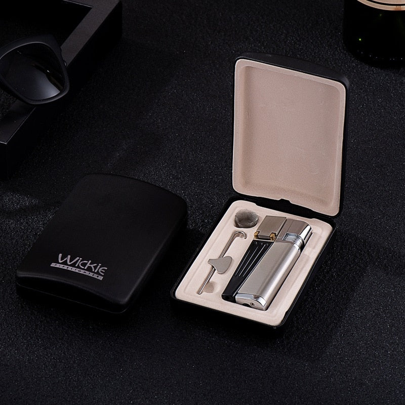 Tobacco Pipe Lighter Metal Butane Gas Open Flame Refillable Lighters Smoking Accessories Cool Gadgets Gift for Men Free Shipping