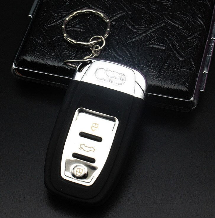 Creative Lighter Car Key Pendant Rechargeable Inflatable Metal Lighter Personality Fashion Funny Cool Gift Wholesale (Airless)