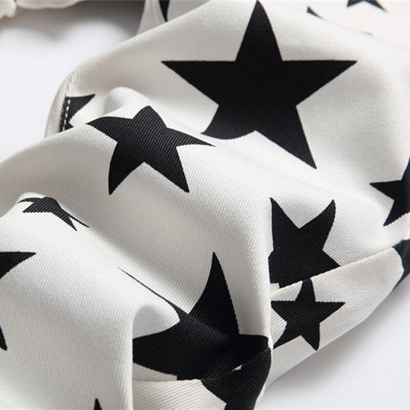 New European 5-pointed Star Digital Printed Jeans Men Slim Body Flower Trousers Fashion Stretch Pencil Pants Casual Cllothing
