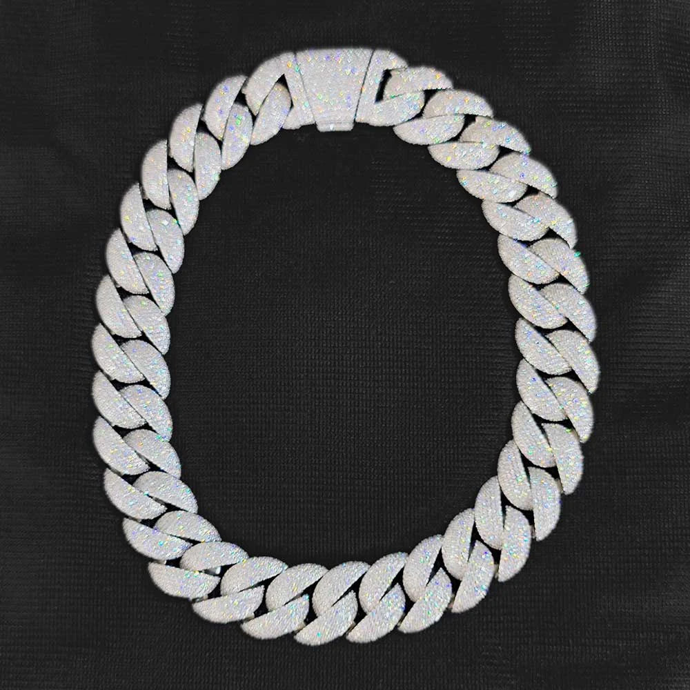 Full Iced Out Zircon 5-Row Stone Heavy And Thick Necklace 22mm Cuban Link