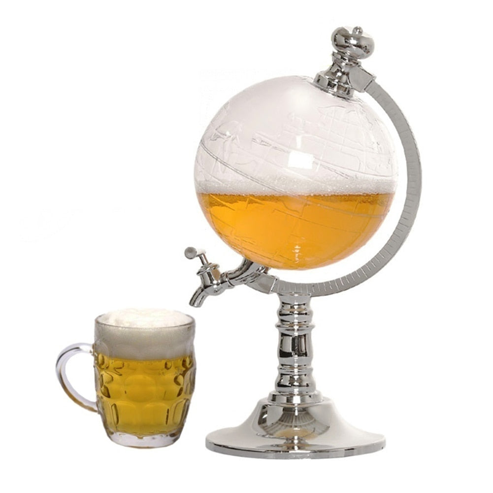 Novelty Globe Wine Whiskey Decanters Beer Liquor Dispenser Bar Drinking Liquor Dispenser Beer Beverage Water Juice Dispenser