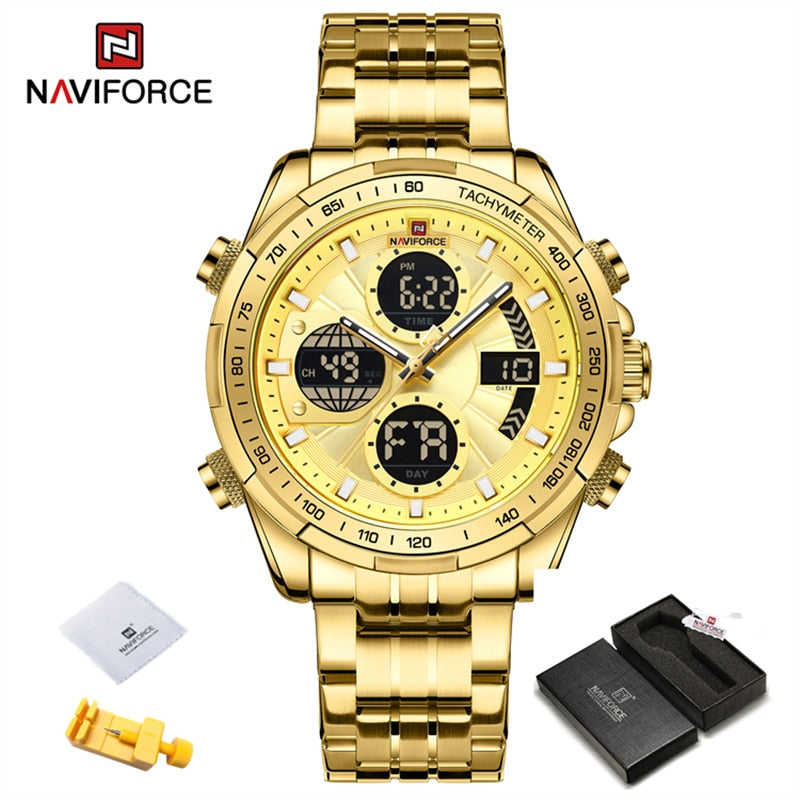 NAVIFORCE Fashion Military Watches for Men Luxury Original Sports Chronograph Watch Waterproof Quartz Wrist Watch