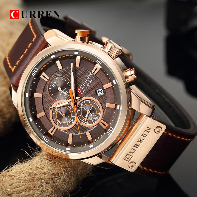 Luxury Chronograph Quartz Watch Men Sports Watches Military Army Male Wrist Watch