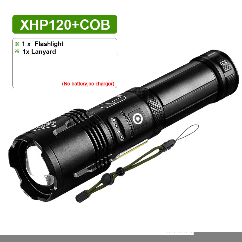 Super XHP120 Powerful Led Flashlight XHP90 High Power Torch light Rechargeable Tactical flashlight 18650