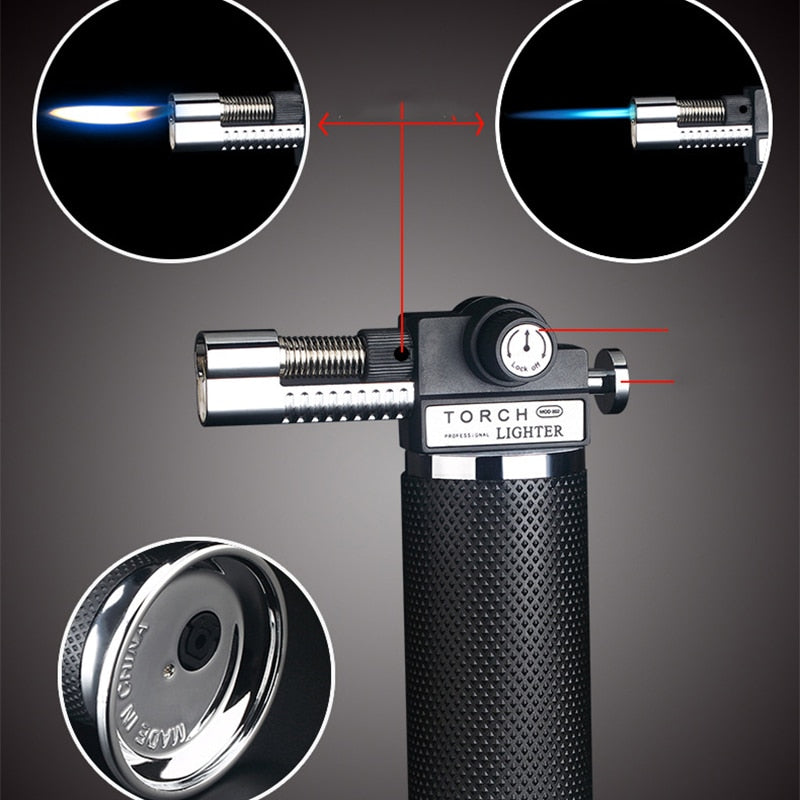 Gas Lighter Windproof High Capacity Torch Turbine Lighter Spray Gun