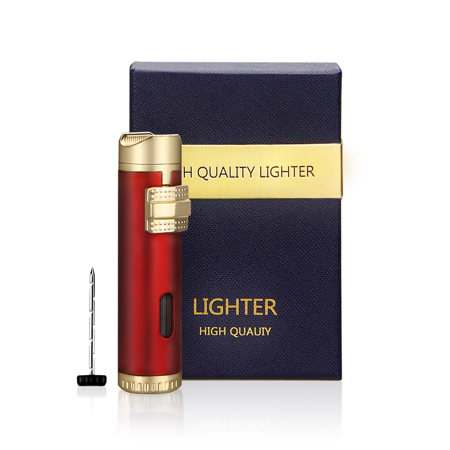 Cigar Lighter Windproof Mini Pocket 3 Jet Torch Blue Flame Butane Gas Torch Cigarette Lighters