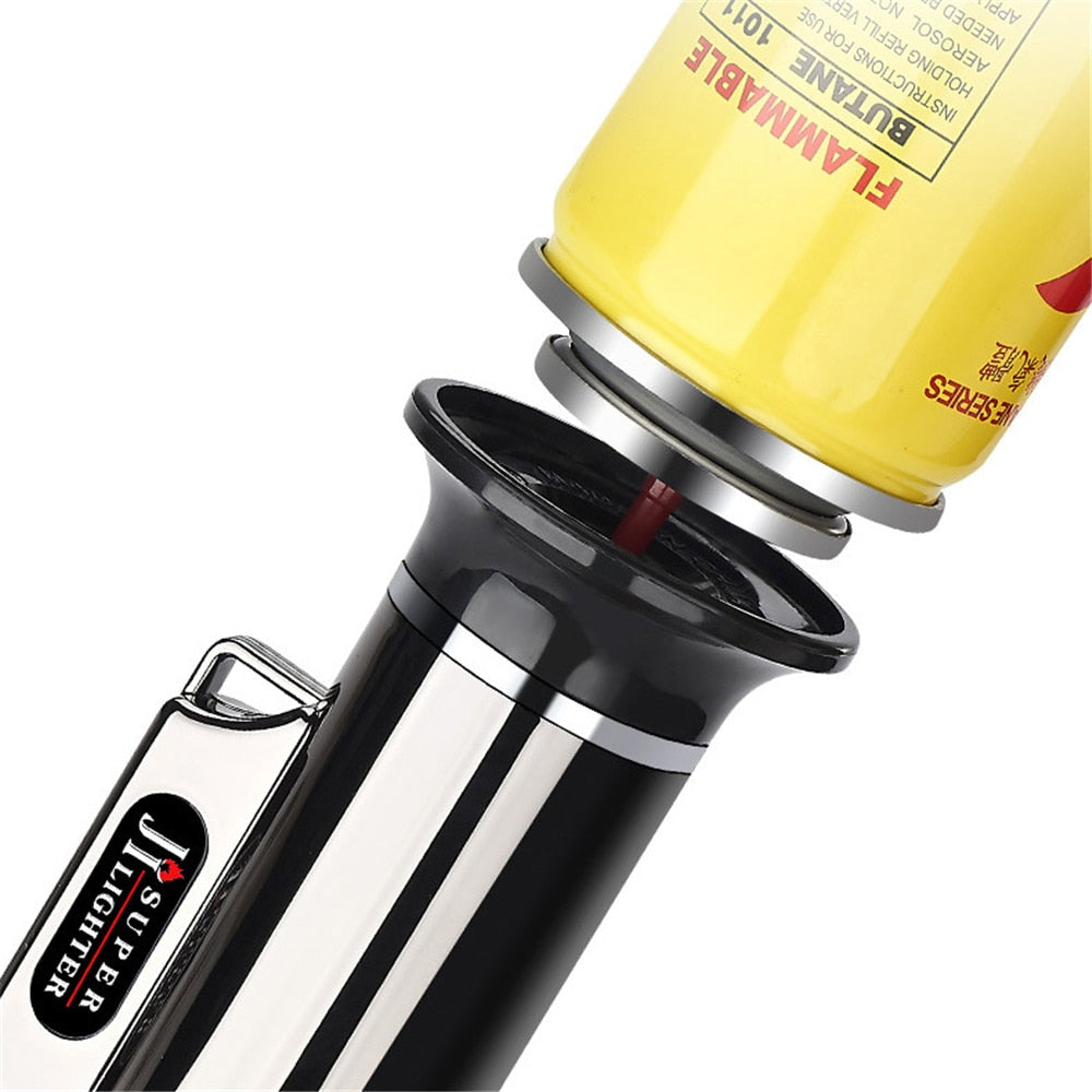 Metal Windproof Turbo Gas Lighters Welding Torch Kitchen Cooking Adjustable Flame Powerful Spray Gun Cigar Lighter