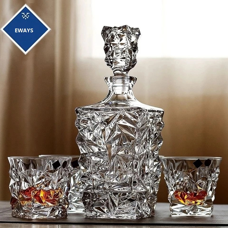 Crystal Glass Wine Red Bottle Wine Decanter Whiskey Liquor Pourer Home Bar Vodka Beer Bottle Jar Jug