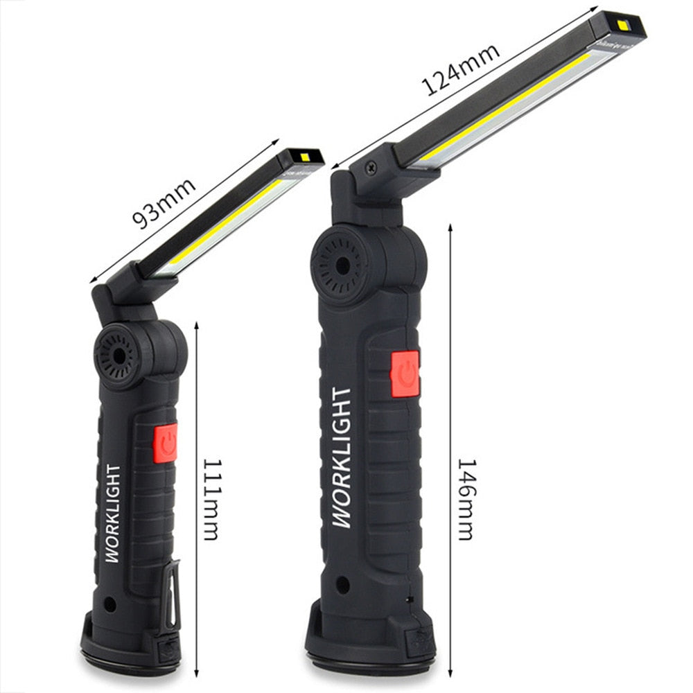 Multifunctional Folding Work Light LED Flashlight Built-in Battery Light Camping Flashlight