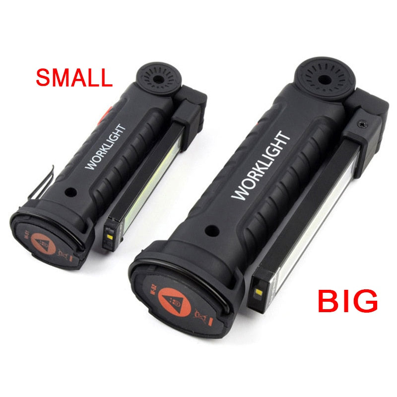 Multifunctional Folding Work Light LED Flashlight Built-in Battery Light Camping Flashlight