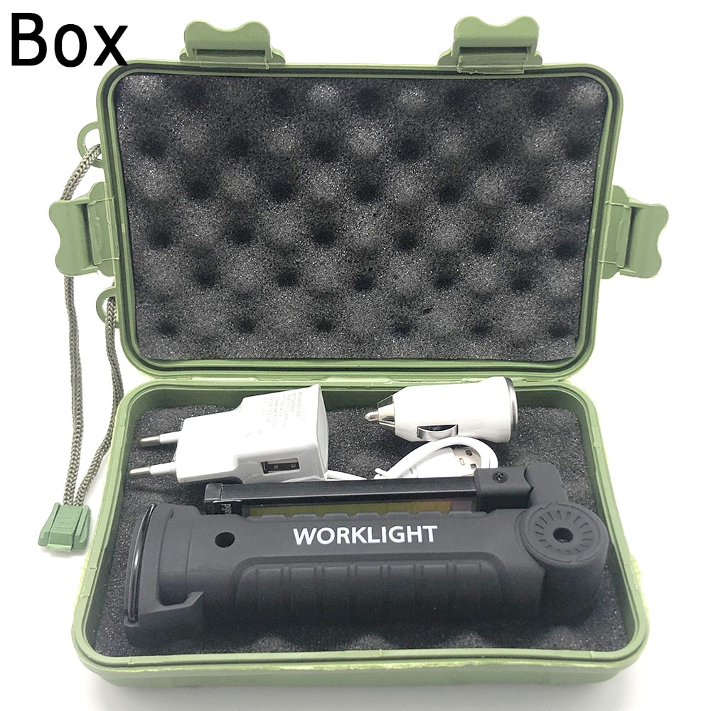 Multifunctional Folding Work Light LED Flashlight Built-in Battery Light Camping Flashlight