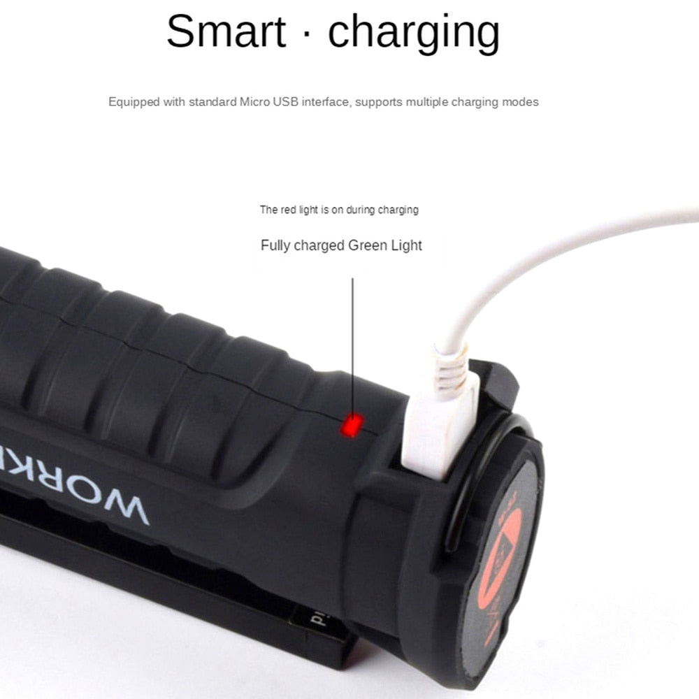 Multifunctional Folding Work Light LED Flashlight Built-in Battery Light Camping Flashlight