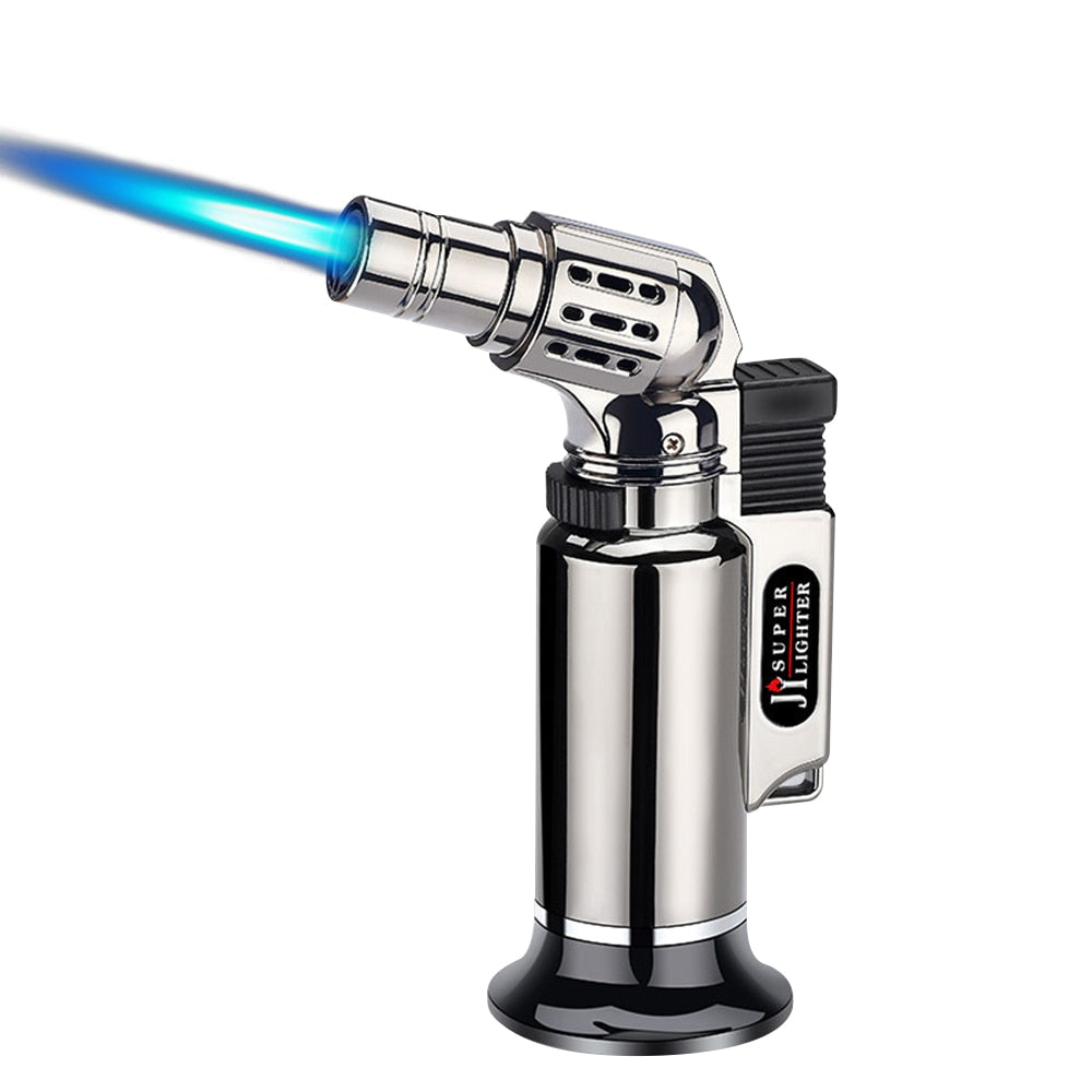 Metal Windproof Turbo Gas Lighters Welding Torch Kitchen Cooking Adjustable Flame Powerful Spray Gun Cigar Lighter