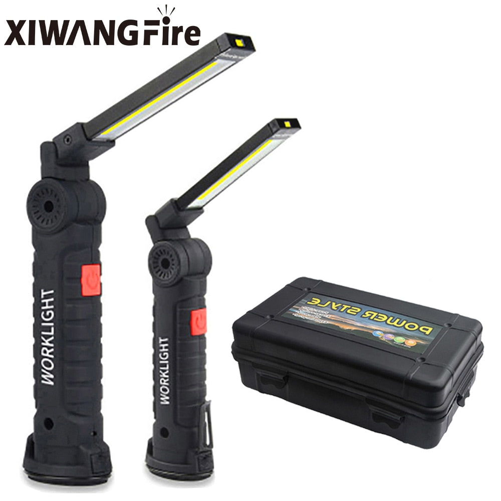 Multifunctional Folding Work Light LED Flashlight Built-in Battery Light Camping Flashlight
