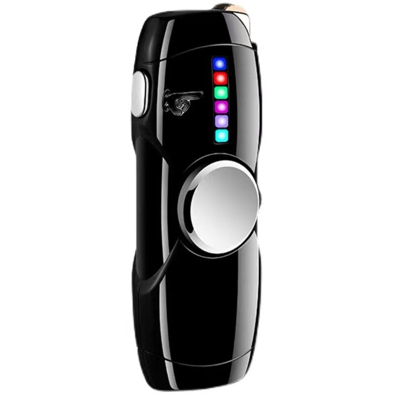 Creative With LED Light Fidget Spinner Inflatable Windproof Lighter Smoking Accessories For Men Smoking Accessories