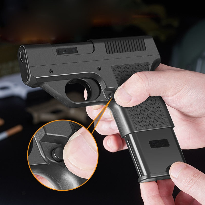 2023 NEW Multifunctional Pistol Lighter Gas Lighters Cigarette Case Windproof Cigar Cigarette Lighter Torch Jet Lighter Toys