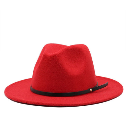 Wool Vintage Gangster Trilby Felt Fedora Hat With Wide Brim Gentleman Elegant Winter Autumn Jazz Caps