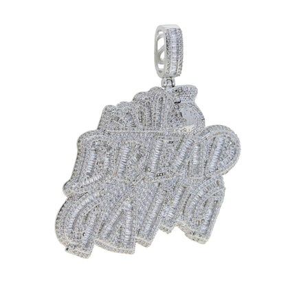 Letters Necklace For Men Bling Micro Pave 5A CZ Cubic Zirconia Money Bag Pendant Iced Out