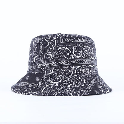 New Unisex Pattern Cotton Bucket Hat Men Women Cotton Double-Sided Sun Cap Summer Panama Fashion Fold Sun Fishing Fisherman Hats