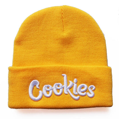 Trendy Men Women Knitted Hat Fashion Cookies Pattern Embroidery Ski Warm Winter Beanie Skullies Cap